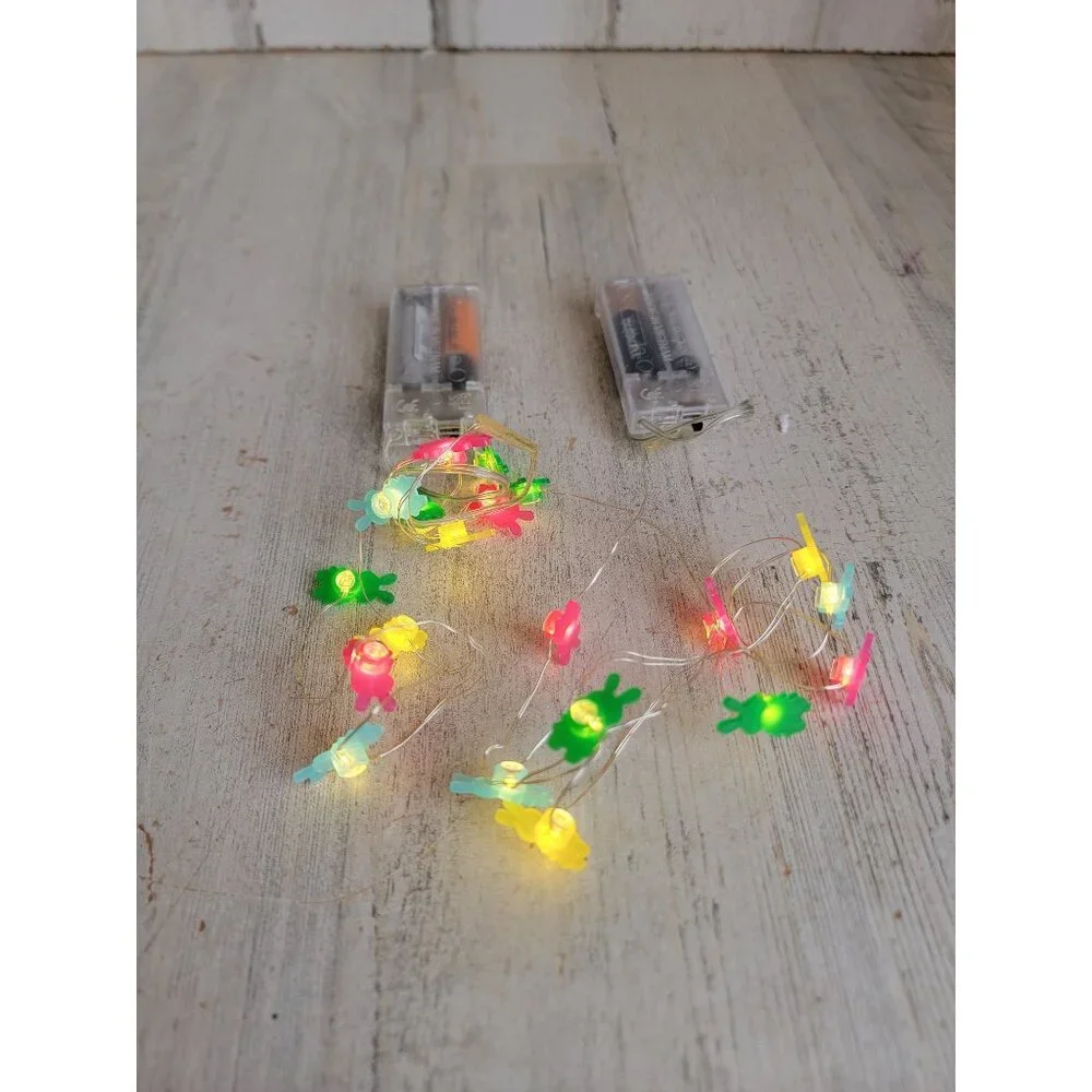 Easter string light mini bunny set spring decor home